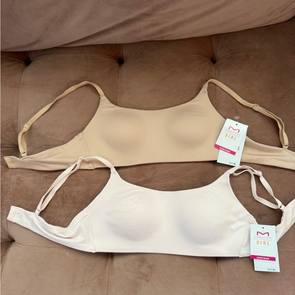 Maidenform Girl Contour Bras – 2 Pack (30A & 32A) Nude + Blush NWT - Picture 1 of 6